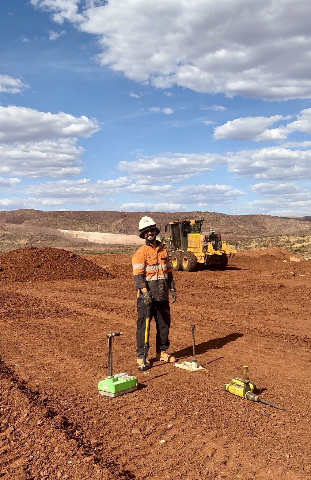 Dimitrios V. Smirnich in mining workwear at an Australian mine site