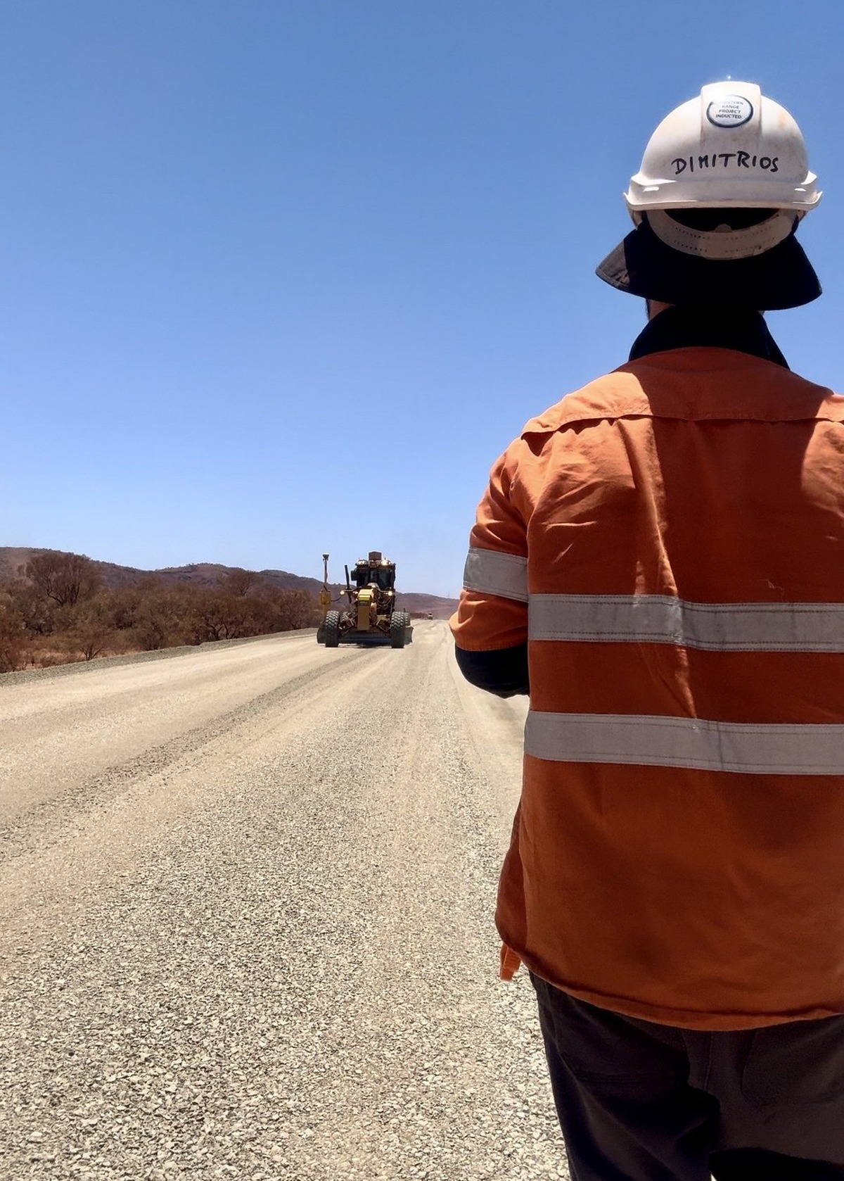 Dimitrios V. Smirnich working on a mine site in Australia
