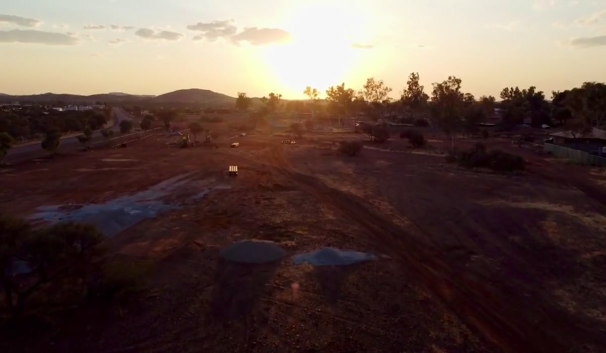 Red dirt and remote mining landscape in Western Australia